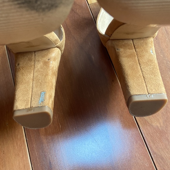 Aldo Tan Suede Open Toe Heeled Sandal 9 - Picture 5 of 9